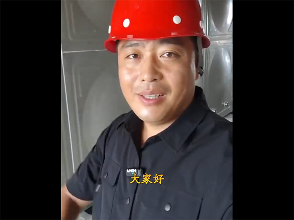 文登整骨医院35立方组合式不锈钢水箱